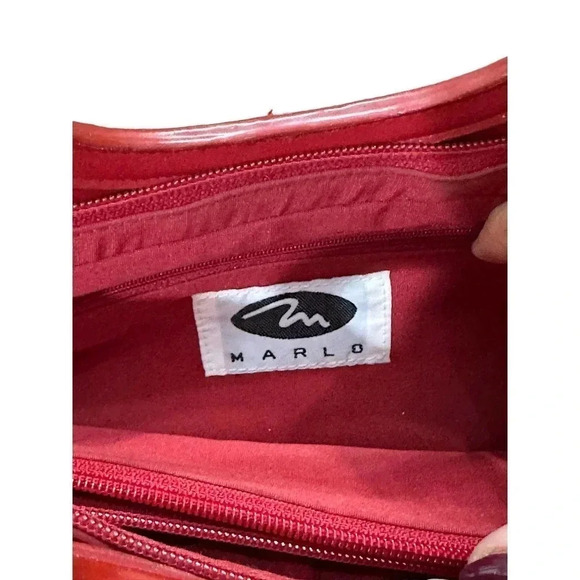 Marlow Women's Red 100% Leather Shoulder Strap Crossbody Purse Handbag - Picture 3 of 4